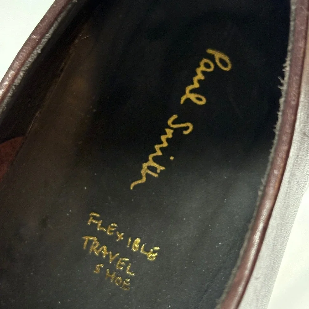 Paul Smith Antique Leather Oxford Flexible Travel Shoes Mens 11‎ USMade in Italy